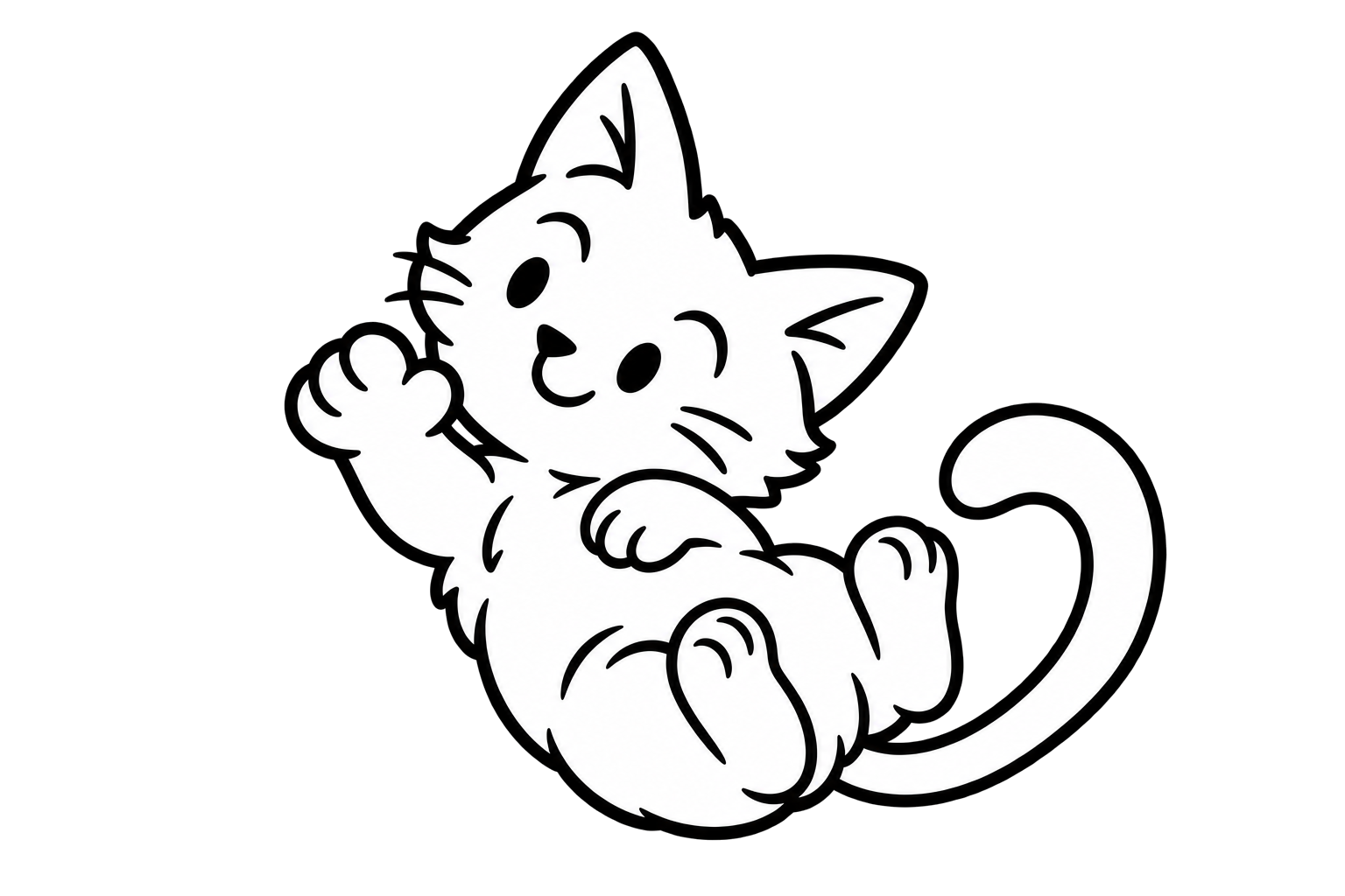 一只探出脑袋的 Mewyo 小猫